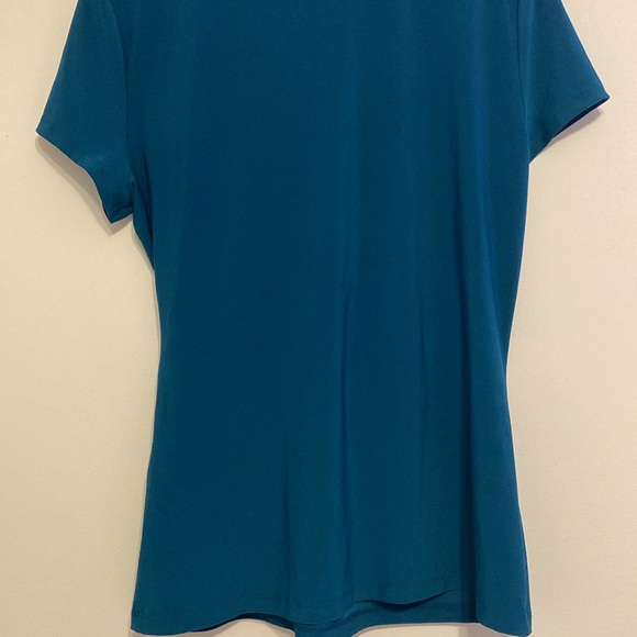 Women's Teal Wrap Top - Picture 4 of 6